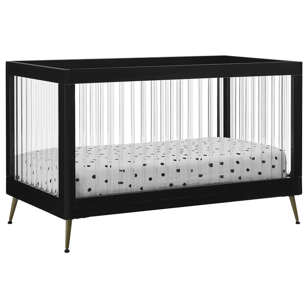 Delta Sloane 4-In-1 Acrylic Convertible Crib in Black and Melted Bronze, , large