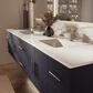 Lexora Home Geneva 84" Double Bathroom Vanity in Navy Blue with 2 cm White Quartz Top and Rectangular Sinks, , large