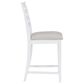 Linon Home Decor Flynn 22" Counter Stool with Light Grey Cushion in White, , large