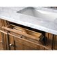 James Martin Vanities Brittany 60" Single Bathroom Vanity in Saddle Brown with 3 cm Arctic Fall Solid Surface Top and Rectangular Sink, , large