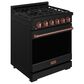 Thor Kitchen Gordon Ramsay 4.6 Cu. Ft. Professional Liquid Propane Range with Rose Gold Handle Kit in Black, , large