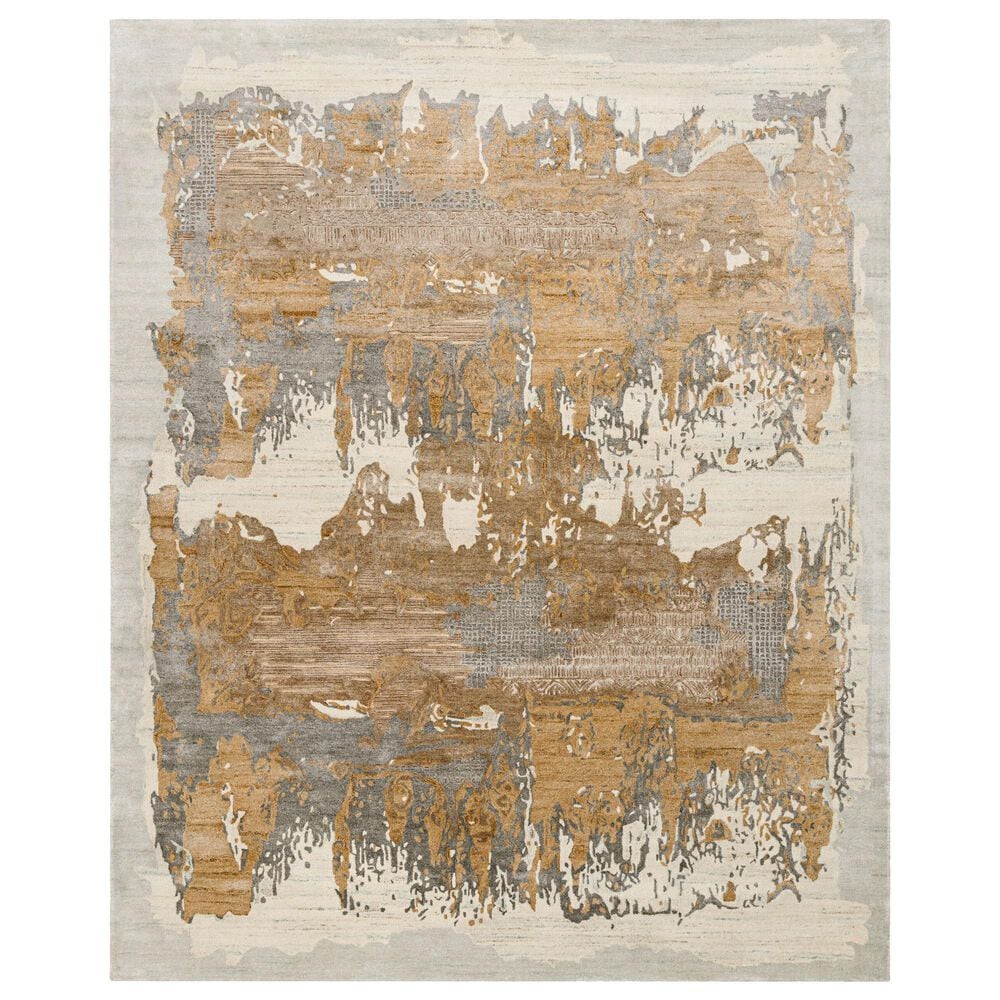 Surya Opulence Sterling Grey, Prairie Dust, Metallic Silver, Nickel and Light Silver 2" x 3" Area Rug, , large