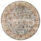 Surya Mona Lisa Oriental 6"7" Round Tan, Mustard, Olive, Sage, Brick Red, Dark Blue and Burgundy Area Rug, , large