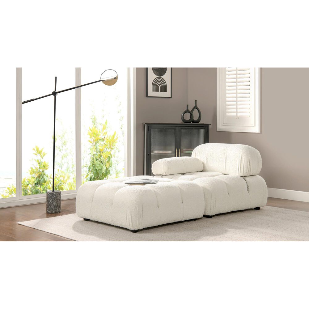 Jennifer Taylor Home Marcel Cocktail Ottoman in Ivory White, , large