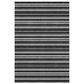 Dalyn Rug Company Soft Essentials Striped Black 5" x 7"6" Indoor/Outdoor Area Rug, , large