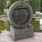 Timberlake Pure Garden Round LED Cascade Fountain in Stone Gray, , large