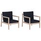 Linon Home Decor Teagon Patio Arm Chair in Navy (Set of 2), , large