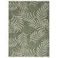 Nourison Garden Oasis GOA01 Green and Ivory 6" x 9" Indoor/Outdoor Area Rug, , large