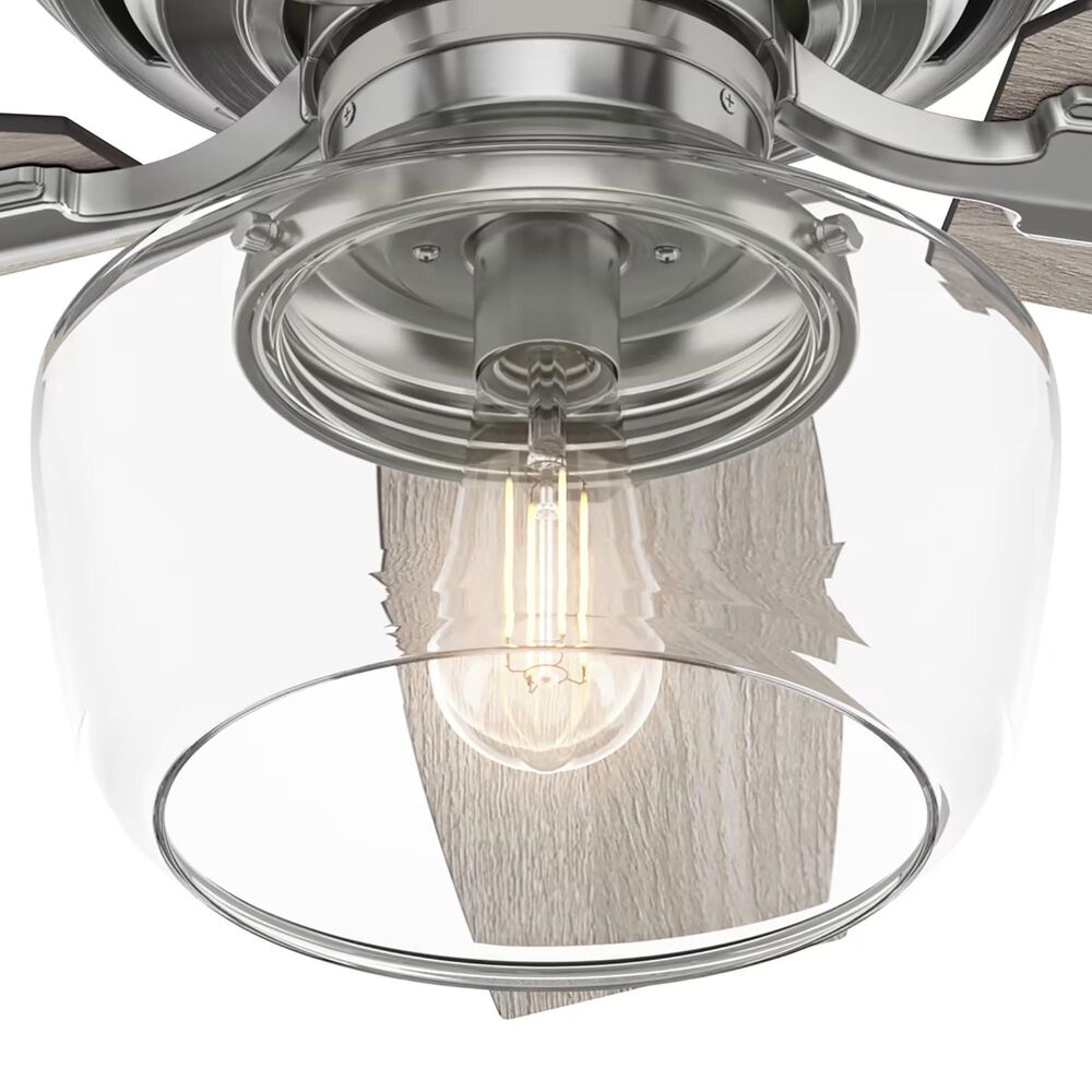 Hunter Bennett Low Profile 44&quot; Ceiling Fan with LED Light in Brushed Nickel, , large