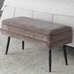 Lumisource Neapolitan Storage Bench with Brown Cushion in Black, , large