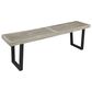 Hearth and Haven Outdoor Dining Bench in Black and Gray, , large
