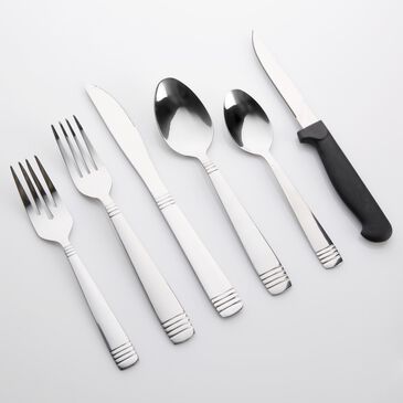Gibson Home Palmore Plus 24-Piece Flatware Set in Stainless Steel, , large