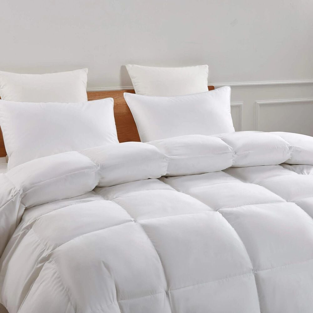 Blue Ridge Home Fashions Serta 233 Thread Count Full/Queen All Season Comforter in White Goose, , large