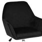 Impressions Vanity Kelly Swivel Vanity Chair with Black Cushion in Matte Silver, , large