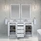 James Martin Bristol 60" Double Bathroom Vanity Cabinet in Bright White, , large