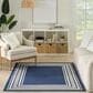 Nourison Horizon HOZ03 Navy 10" x 14" Indoor/Outdoor Area Rug, , large