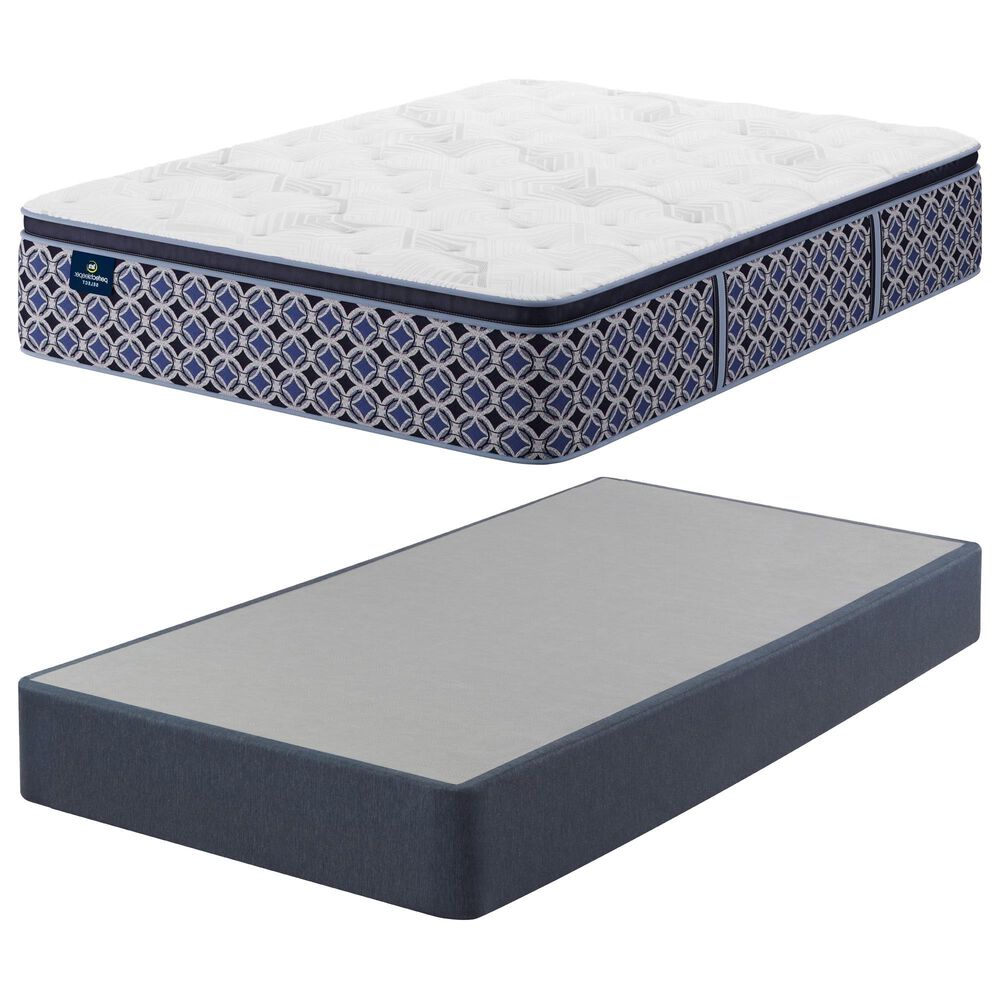 Serta Perfect Sleeper Select Leawood Plush Pillow Top Twin XL Mattress with Low Profile Box Spring, , large