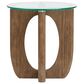 Nicolette Home Lainey End Table in Almond and Clear, , large