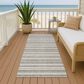 Dalyn Rug Company Soft Essentials Striped Taupe 2"3" x 7"6" Indoor/Outdoor Runner, , large