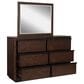 Millenium Dilenno 6-Drawer Dresser and Mirror in Dark Brown, , large
