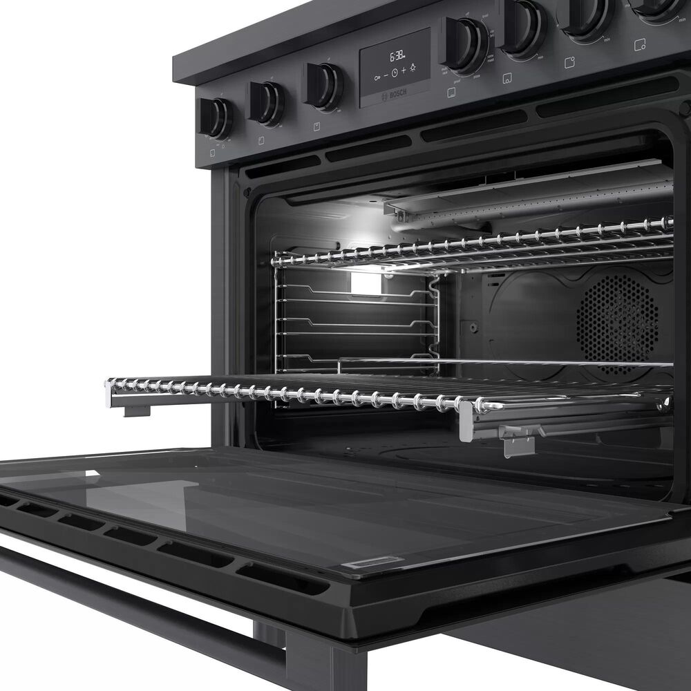 Bosch 36&quot; Freestanding Dual Fuel Range in Black Stainless Steel, , large