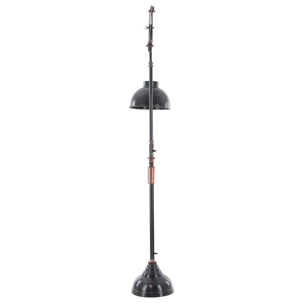 Maple and Jade Industrial Floor Lamp in Black and Copper, , large