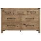 Millenium Ridgester King Panel Bed with Dresser, Chest and Two Nightstands in Light Brown with USB Ports, , large