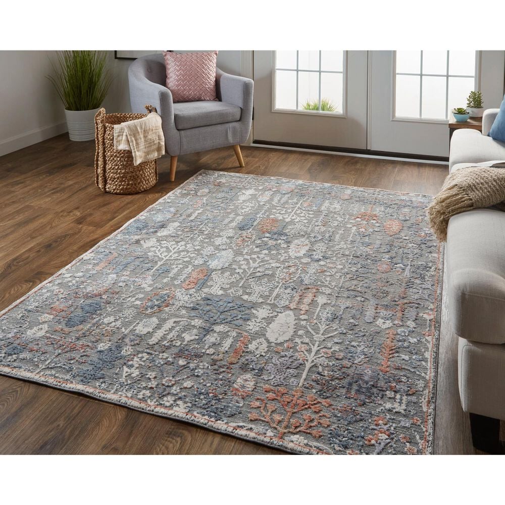 Feizy Thackery 7&#39;10&quot; x 9&#39;10&quot; Charcoal and Ivory Area Rug, , large