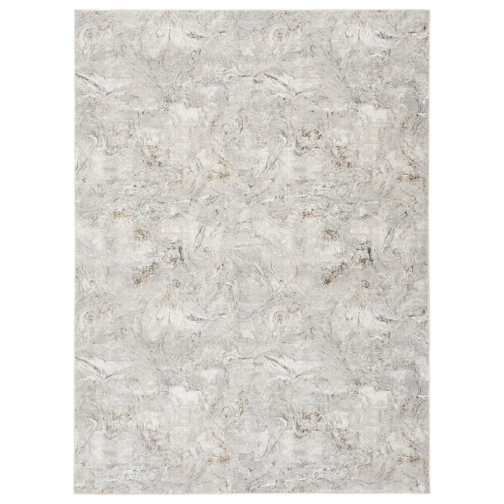 Nourison Glitz GLZ20 Grey and Multicolor 9" x 12" Area Rug, , large
