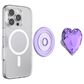 PopSockets MagSafe Circle PopGrip in Crystal Heart Lavender, , large