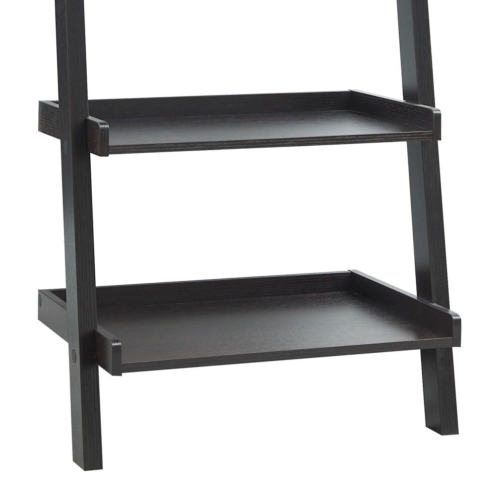 Hearth and Haven 5-Shelf Ladder Bookcase in Espresso, , large
