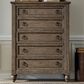Belle Furnishings Americana Farmhouse 5 Drawer Chest in Dusty Taupe and Black, , large