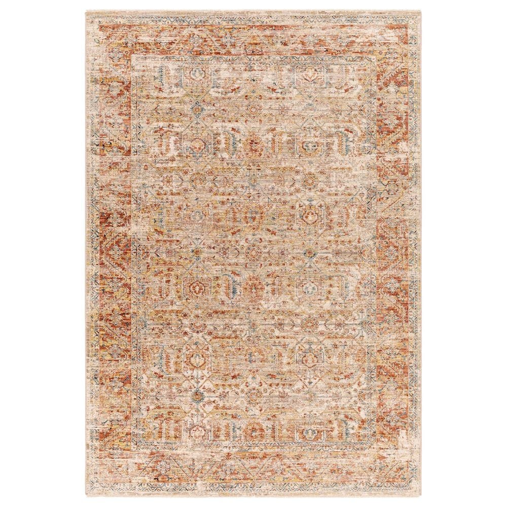Surya Aspendos 5" x 7"5" Dusty Pink, Rust, Burgandy, Wheat, Taupe, Gray, Charcoal, Denim, Black and Cream Area Rug, , large