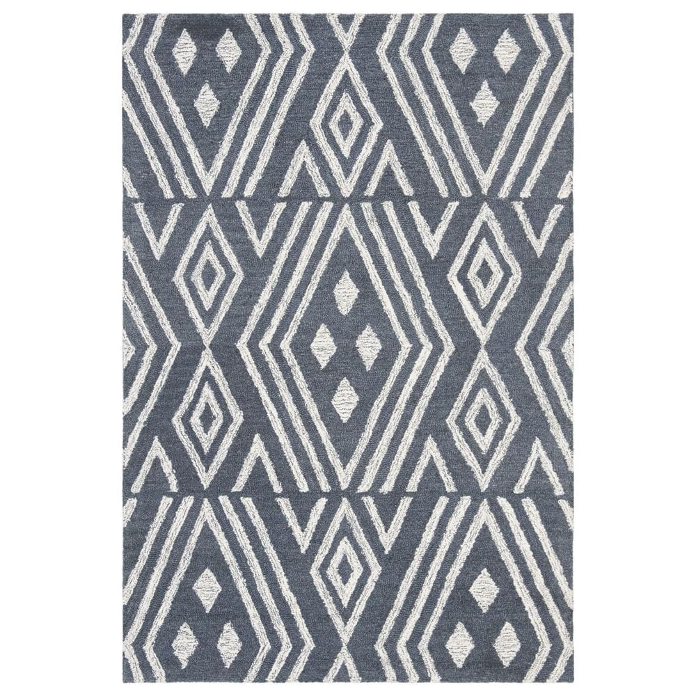 Safavieh Micro-Loop 4" x 6" Navy and Blue Area Rug, , large