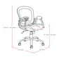 CorLiving Workspace Office Chair in Black Leatherette and Red Mesh, , large