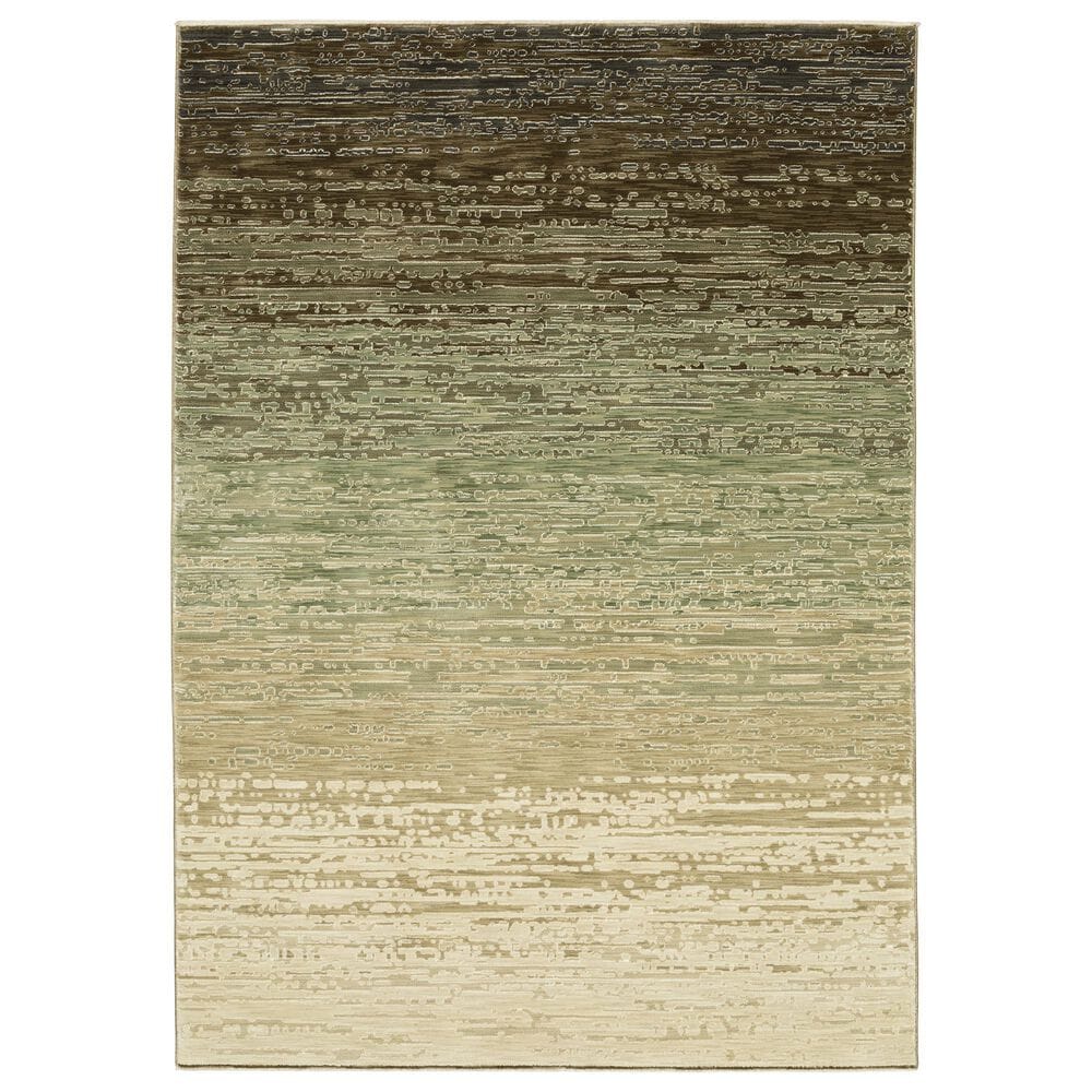 Oriental Weavers Reed 9"10" x 12"10" Beige and Green Area Rug, , large