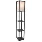 Timberlake Etagere Style Floor Lamp with 3 Tiers in Black, , large