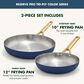 Green Pan Reserve Pro 2-Piece Uncoated Frypan Set in Twilight, , large