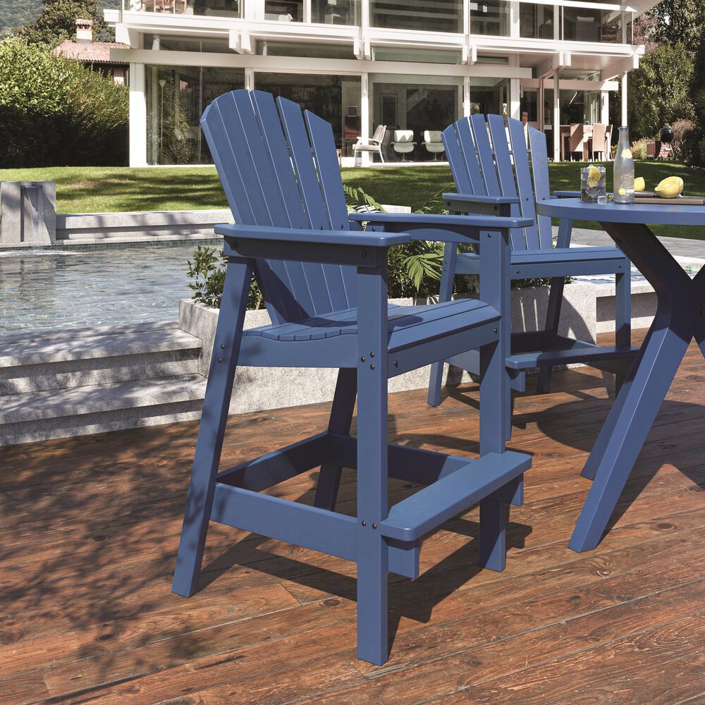 Oceanside Shellback Adirondack Bar Chair in Slate NFM