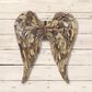Creative Coop 17" x 22.5" Driftwood Angel Wings Wall Decor in Brown, , large