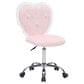 Impressions Vanity Hello Kitty Floral Heart Vanity Chair with Light Pink Cushion in Silver, , large