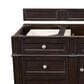 James Martin Vanities Brittany 60" Single Bathroom Vanity in Burnished Mahogany with 3 cm Arctic Fall Solid Surface Top and Rectangle Sink, , large