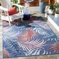 Safavieh Cabana CBN458M 4" x 6" Blue and Rust Indoor/Outdoor Area Performance Rug, , large