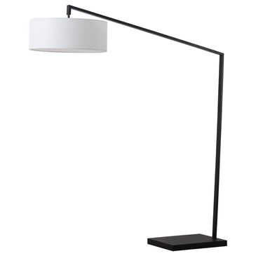 Nova Stretch 87" Arc Lamp and Shade in Matte Black, , large