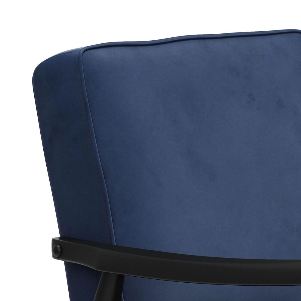 Zuo Modern Rocky Arm Chair in Blue and Black, , large