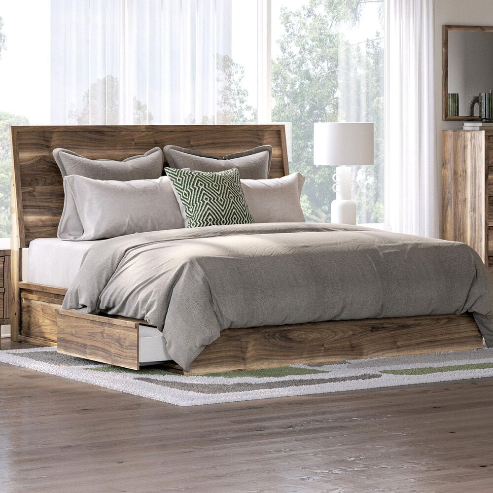 Ashley Chirason King Panel Bed with Storage in Brown, , large