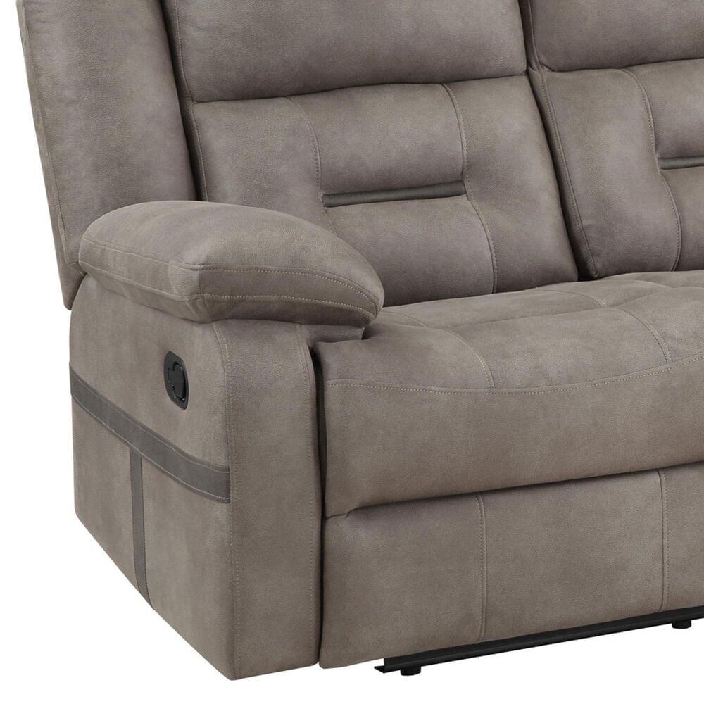 Steve Silver Abilene Manual Reclining Sofa with Drop-Down Console in Tan, , large