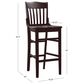 Linon Home Decor Jace Bar Stool in Dark Brown, , large