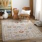 Surya Reina REN-2307 Light Gray, Cream, Denim, Rust, Mustard and Olive 12" x 15" Area Rug, , large