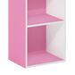HOMLUX 2-Tier Open Shelf Bookcase in Pink and White, , large